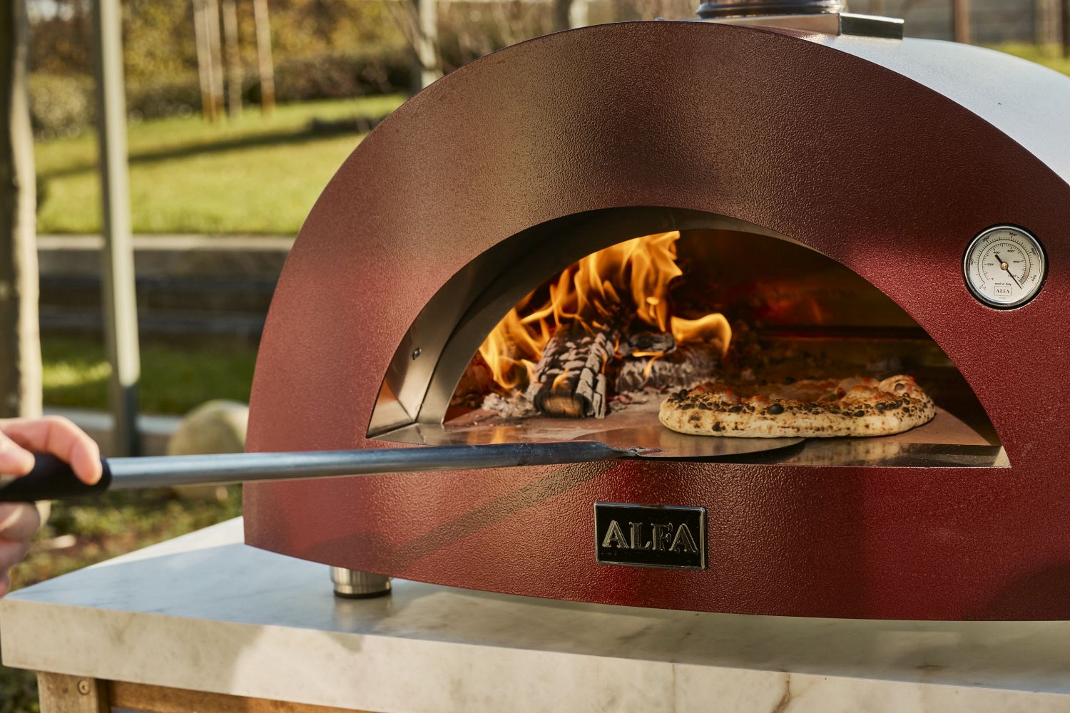 Holz-Pizzaofen Holzbackofen ALFA FORNI MODERNO 2 Pizza authentischer Holz-Pizzaofen für eine echte neapolitanische Pizza